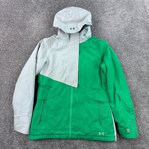 Under Armour Storm Jacket Women's M Green Gray ColdGear Ski Snowboard Infrared